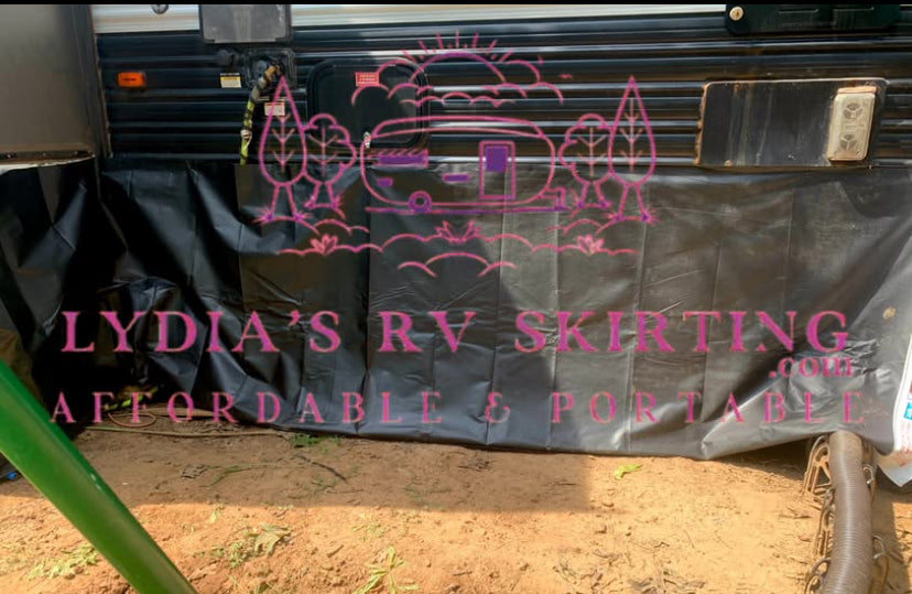 Two-Piece RV Skirting Set Measuring 38-inch x 96-foot