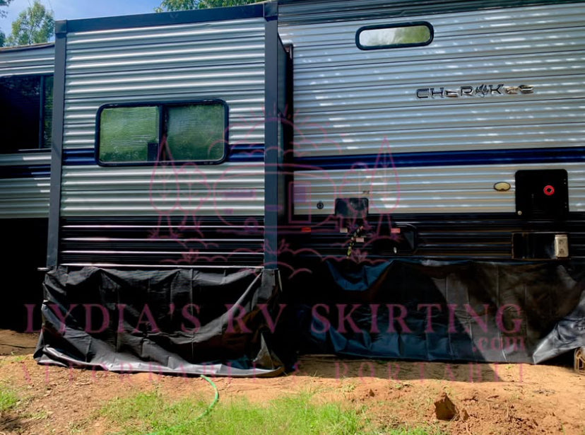 Two-Piece RV Skirting Set Measuring 38-inch x 96-foot